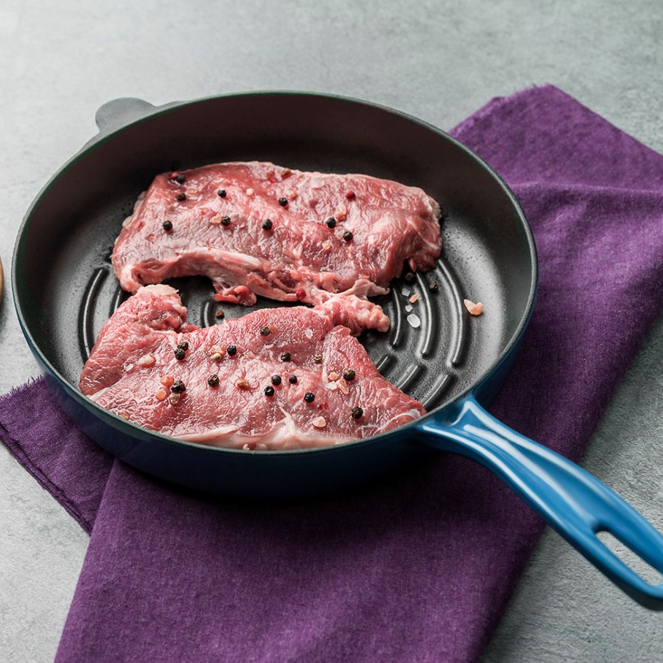 Silver Cusinero Döküm Izgara Tava 24 cm Petrol Mavi