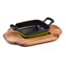 Silver Döküm Kare Tava 16x16 cm Turuncu Siyah