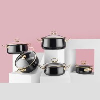 Silver 5'li Emaye Tencere Seti 18 cm 20 cm 22 cm 24 cm 26 cm