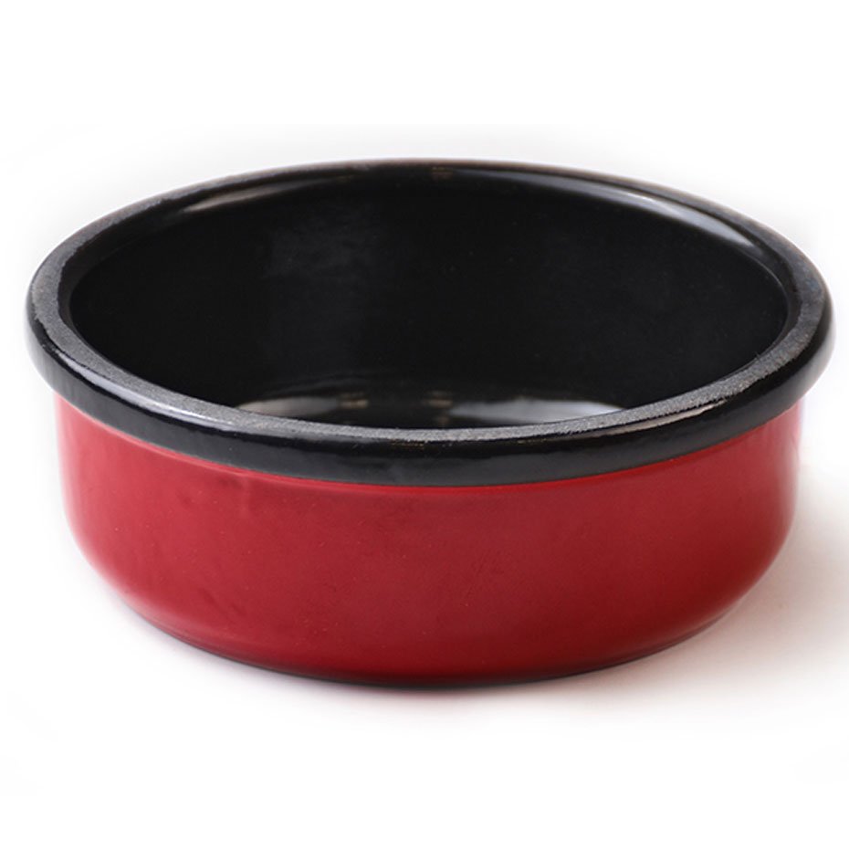 Silver Döküm Güveç Kabı 10 cm Bordo Siyah