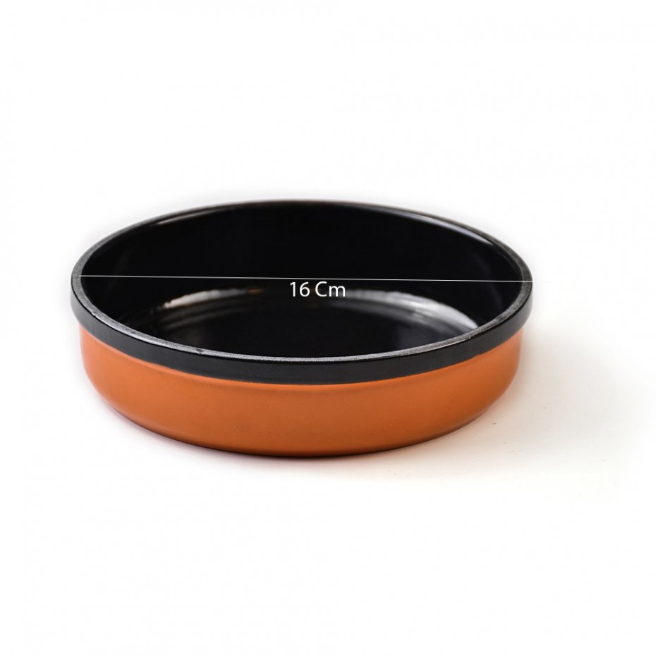 Silver Döküm Güveç Kabı 16 cm Turuncu Siyah
