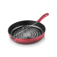 Silver Cusinero Döküm Izgara Tava 24 cm Bordo