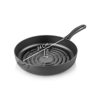 Silver Cusinero Döküm Izgara Tava 24 cm Siyah