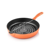 Silver Cusinero Döküm Izgara Tava 24 cm Turuncu