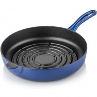 Silver Cusinero Döküm Izgara Tava 28 cm Mavi