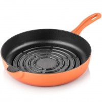 Silver Cusinero Döküm Izgara Tava 24 cm Turuncu