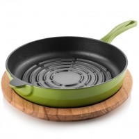 Silver Cusinero Döküm Izgara Tava 28 cm Yeşil