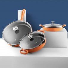 Silver 6 Parça Kahvaltı Set Tava Demir Döküm Seti