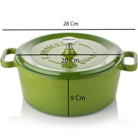 Silver Cusinero Döküm Derin Tencere 20 cm Yeşil