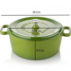 Silver Cusinero Döküm Derin Tencere 20 cm Yeşil