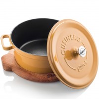 Silver Cusinero Döküm Derin Tencere 24 cm Hardal Sarı