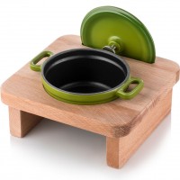 Silver Cusinero Döküm Mini Tencere 10 cm Yeşil