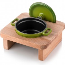 Silver Cusinero Döküm Mini Tencere 10 cm Yeşil