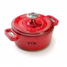 Silver Cusinero Döküm Mini Tencere 14 cm Bordo