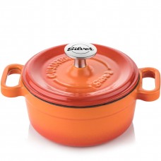 Silver Cusinero Döküm Mini Tencere 14 cm Turuncu