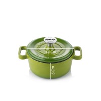 Silver Cusinero Döküm Mini Tencere 14 cm Yeşil