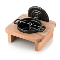 Silver Cusinero Döküm Mini Tencere 10 cm Siyah